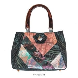 New - Original design purse with dichroic bead button - One of a Kind